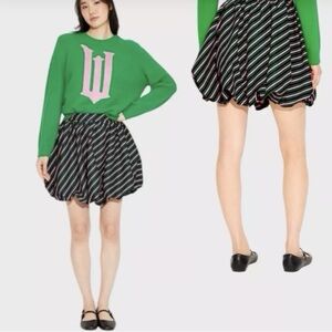 Wicked Paul Tazewell Stripped Bubble Mini Skirt Size M